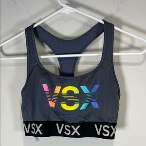 VSX Victoria Secret Gray Sports Bra Medium Support Performance Fabric